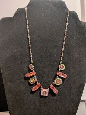 FIREFLY "DOLCE VITA" Pink Multi-Stone Pendant Necklace with Colorful Accents
